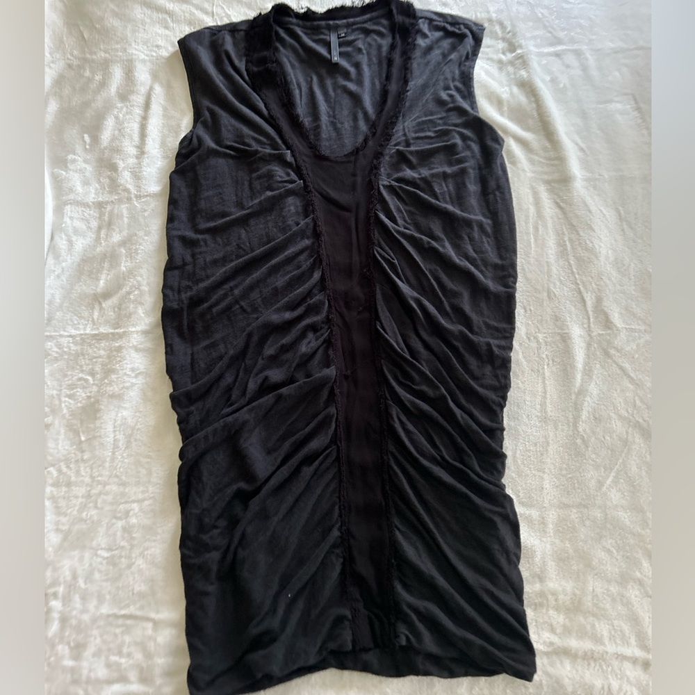 JOE’S Sleeveless Black Dress Rouching Form Fitting Sexy Women’s Size M